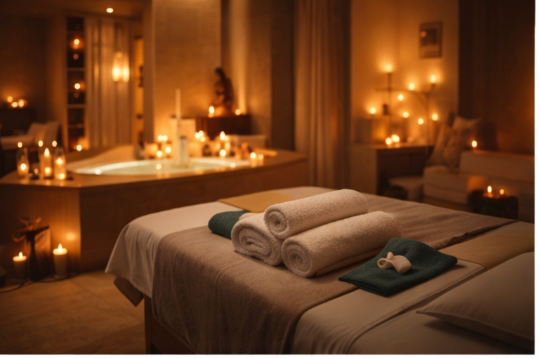 Luxury Spa Room Interior in Delhi with Premium Ambience